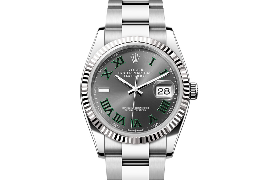 Rolex Datejust 36 in White Rolesor - combination of Oystersteel and white gold M126234-0046 at Ferret