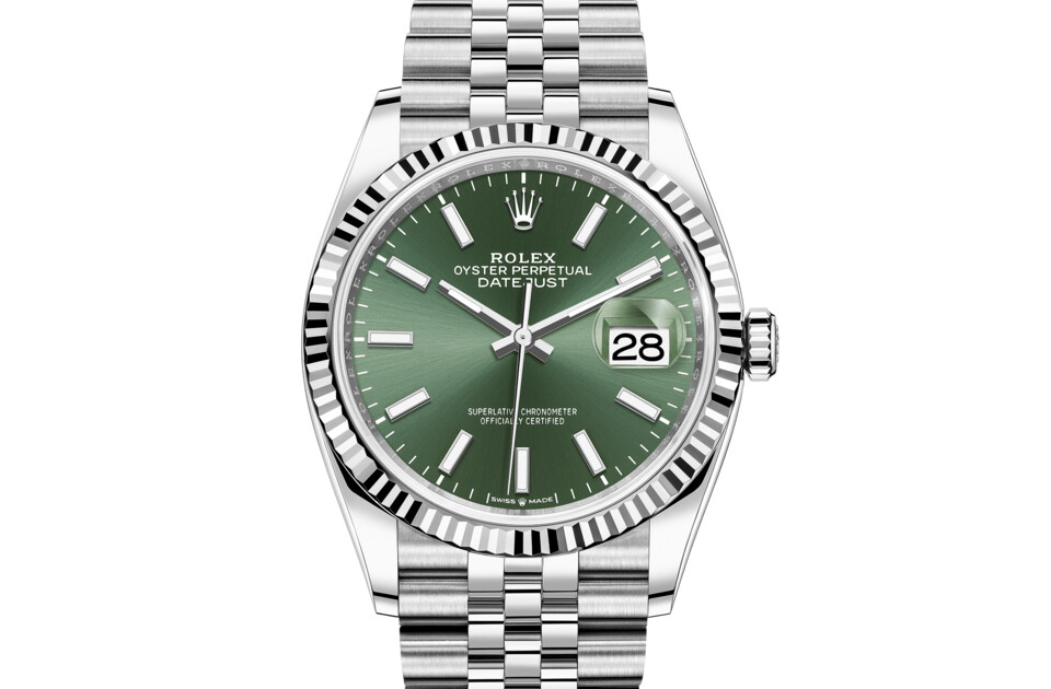 Rolex Datejust 36 in White Rolesor - combination of Oystersteel and white gold M126234-0051 at Raynal
