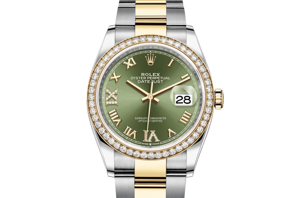 Rolex Datejust 36 in Yellow Rolesor - combination of Oystersteel and yellow gold M126283RBR-0012 at Ferret
