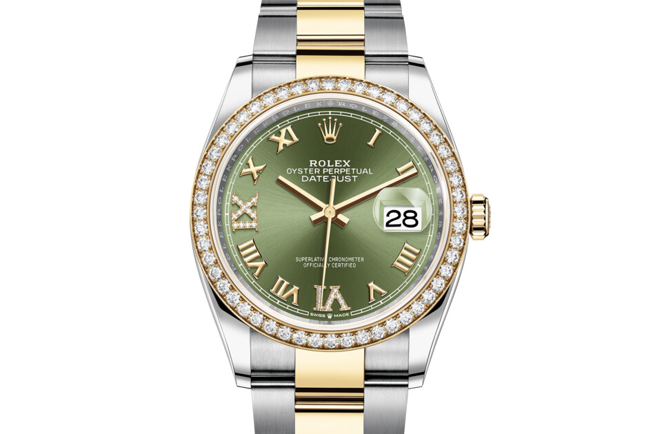 Rolex Datejust 36 en Rolesor jaune – combinaison d’acier Oystersteel et d’or jaune M126283RBR-0012 chez Danesi