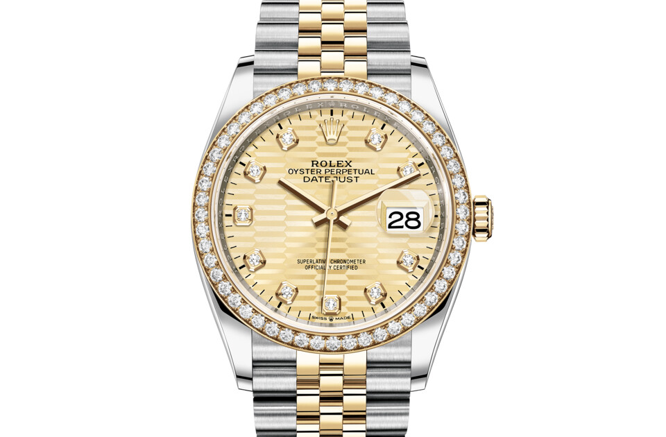 Rolex Datejust 36 in Yellow Rolesor - combination of Oystersteel and yellow gold M126283RBR-0031 at Ferret