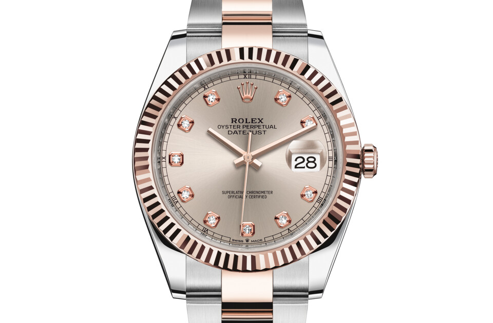 Rolex Datejust 41 in Everose Rolesor - combination of Oystersteel and Everose gold M126331-0007 at DOUX Joaillier