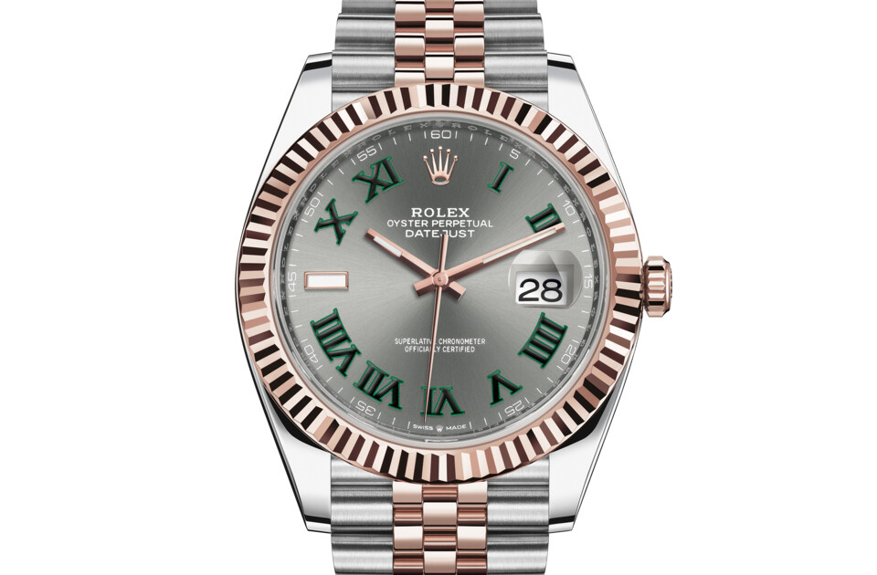 Rolex Datejust 41 in Everose Rolesor - combination of Oystersteel and Everose gold M126331-0016 at DOUX Joaillier