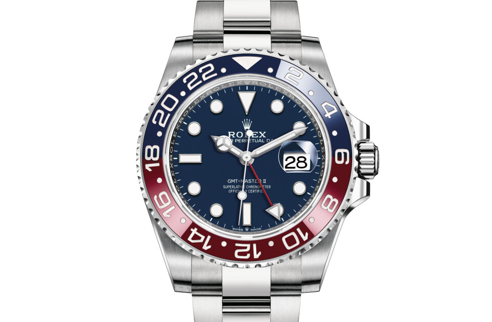 Rolex GMT‑Master II in 18 ct white gold M126719BLRO-0003 at DOUX Joaillier