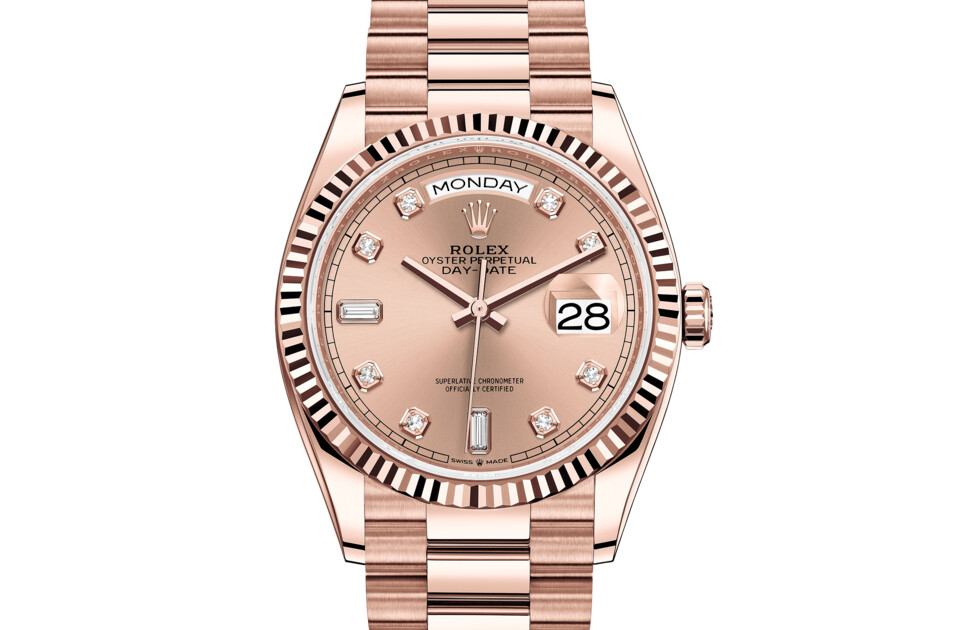 Rolex Day‑Date 36 en Or Everose 18 ct M128235-0009 chez Raynal