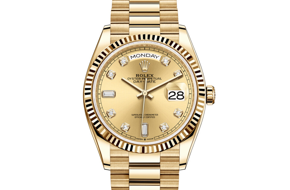 Rolex Day‑Date 36 en or jaune 18 ct M128238-0008 chez Dubail