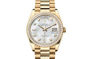 Rolex Day‑Date 36 en or jaune 18 ct M128348RBR-0017 chez Hardy