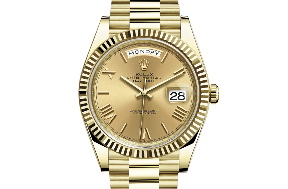 Rolex Day‑Date 40 en or jaune 18 ct M228238-0006 chez Hardy