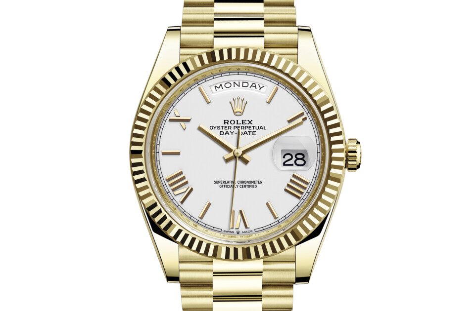 Rolex Day‑Date 40 en or jaune 18 ct M228238-0042 chez Dubail