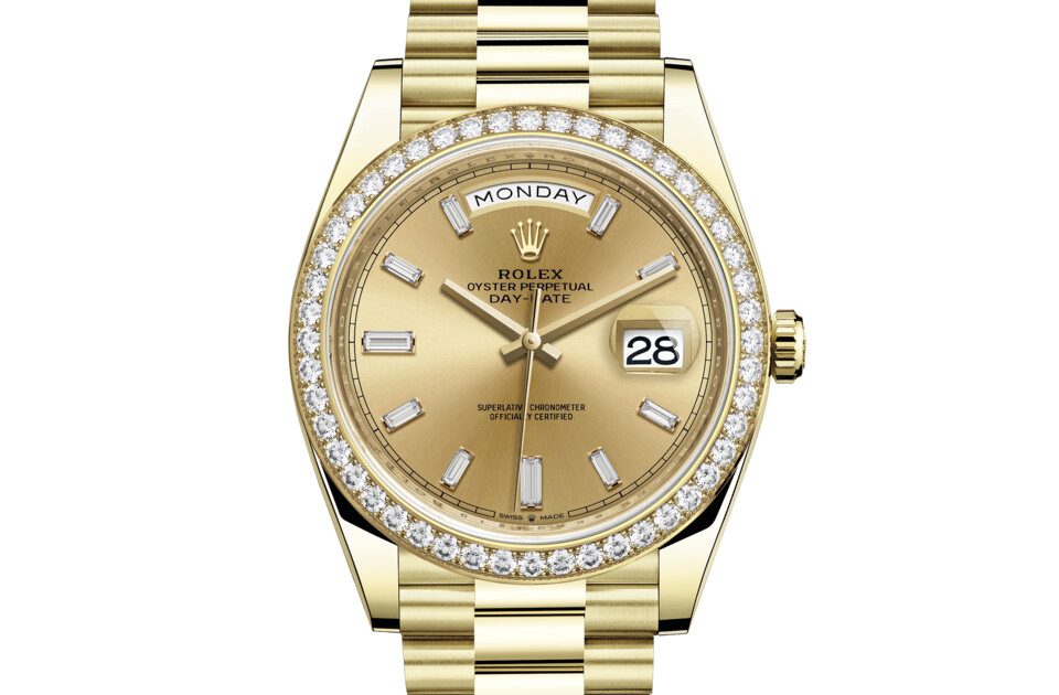 Rolex Day‑Date 40 en or jaune 18 ct M228348RBR-0002 chez Dubail