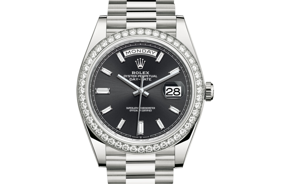 Rolex Day‑Date 40 en Or gris 18 ct M228349RBR-0003 chez Lombard Joaillier