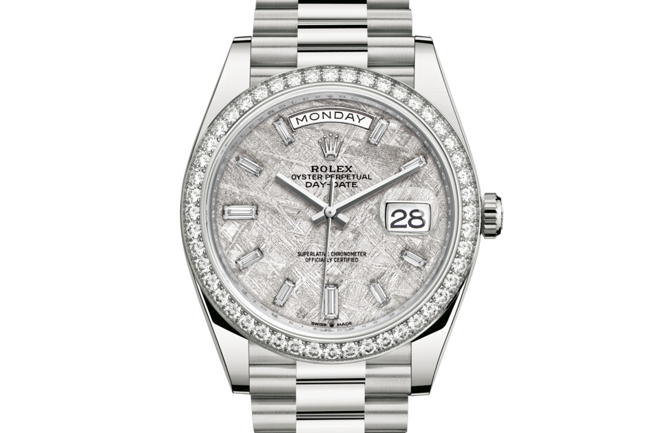Rolex Day‑Date 40 in 18 ct white gold M228349RBR-0040 at Ferret