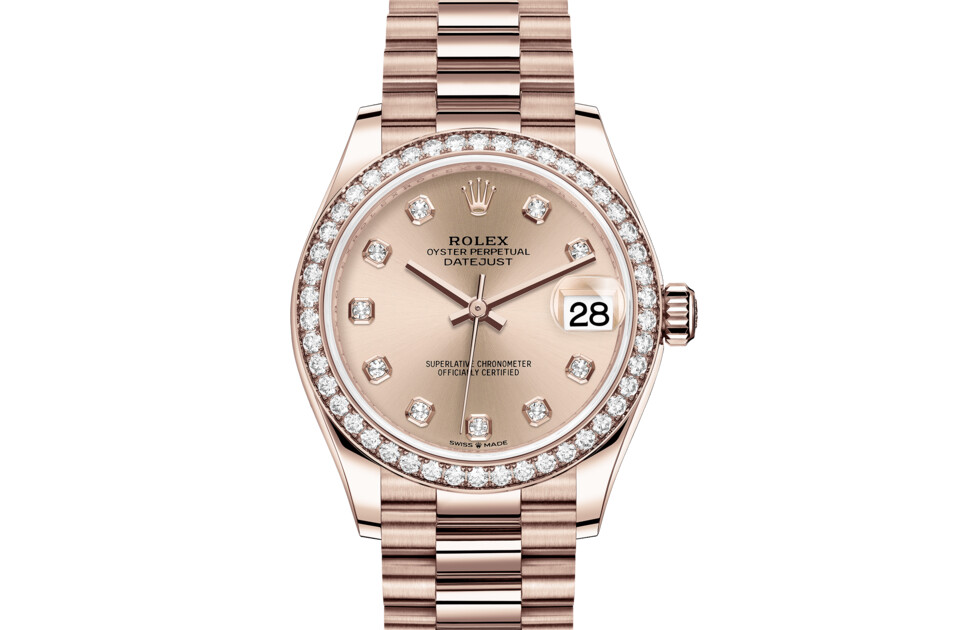 Rolex Datejust 31 in 18 ct Everose gold M278285RBR-0025 at Dubail