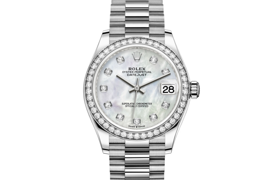 Rolex Datejust 31 in 18 ct white gold M278289RBR-0005 at Ferret
