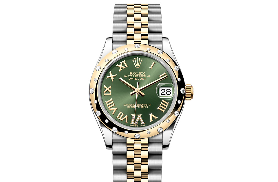 Rolex Datejust 31 in Yellow Rolesor - combination of Oystersteel and yellow gold M278343RBR-0016 at The Vault