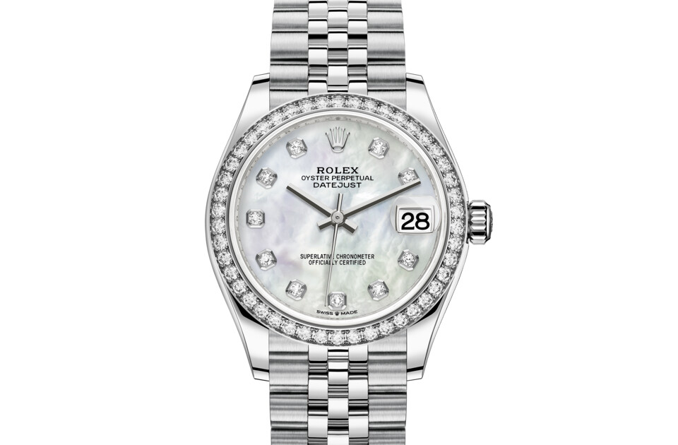 Rolex Datejust 31 in White Rolesor - combination of Oystersteel and white gold M278384RBR-0008 at The Vault