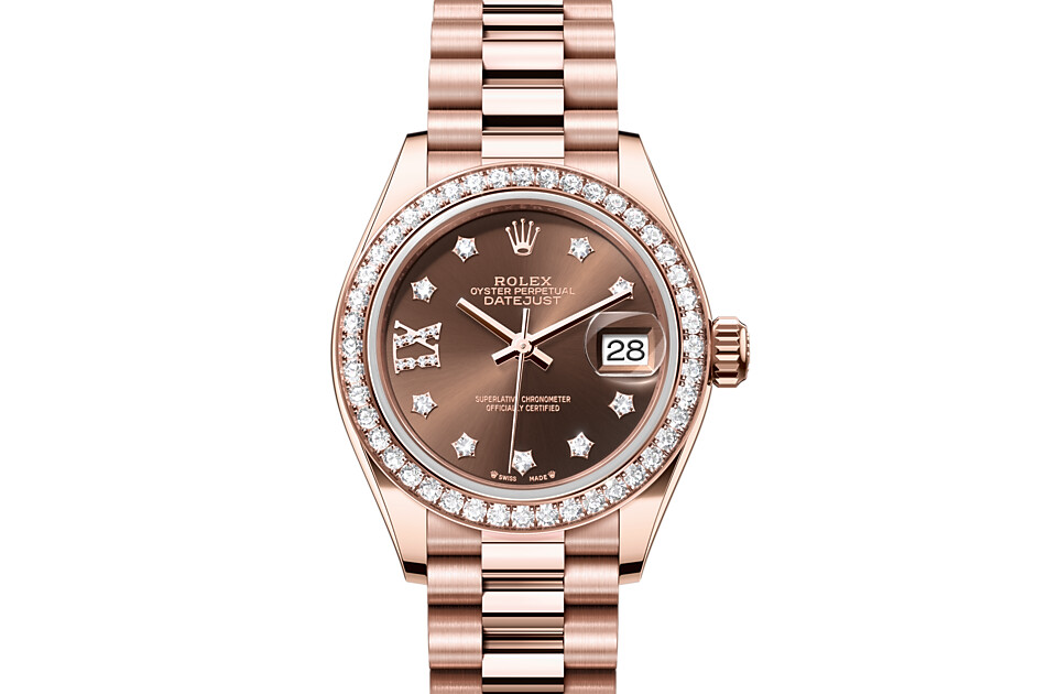 Rolex Lady‑Datejust en Or Everose 18 ct M279135RBR-0001 chez Dubail
