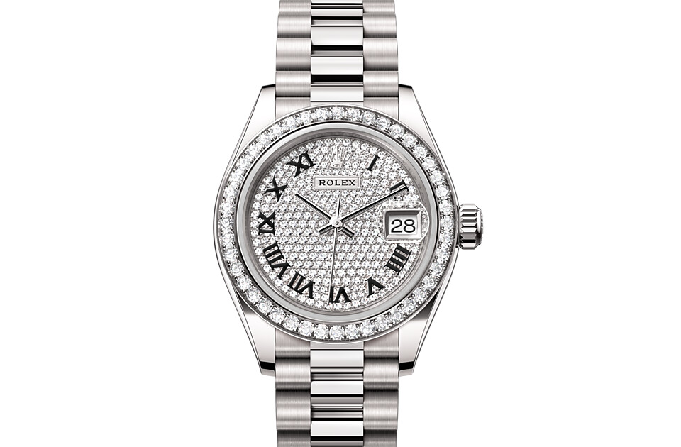 Rolex Lady‑Datejust in 18 ct white gold M279139RBR-0014 at Dubail