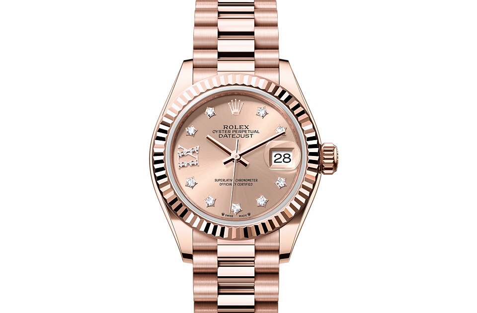 Rolex Lady‑Datejust en Or Everose 18 ct M279175-0029 chez Dubail