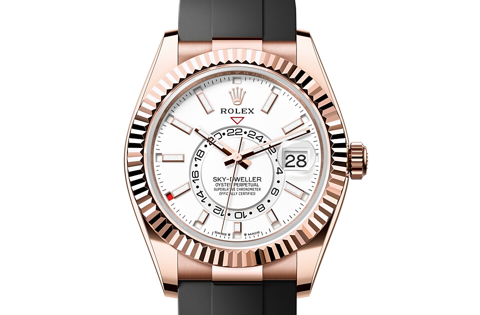 Rolex Sky-Dweller in 18 ct Everose gold M336235-0003 at Felopateer Palace