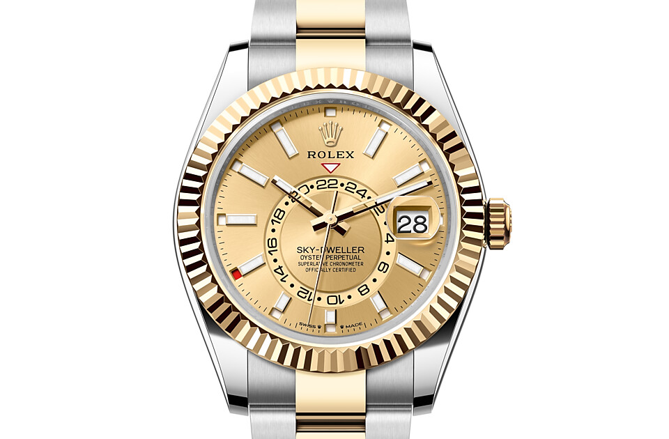 Rolex Sky-Dweller en Rolesor jaune – combinaison d’acier Oystersteel et d’or jaune M336933-0001 chez Dubail