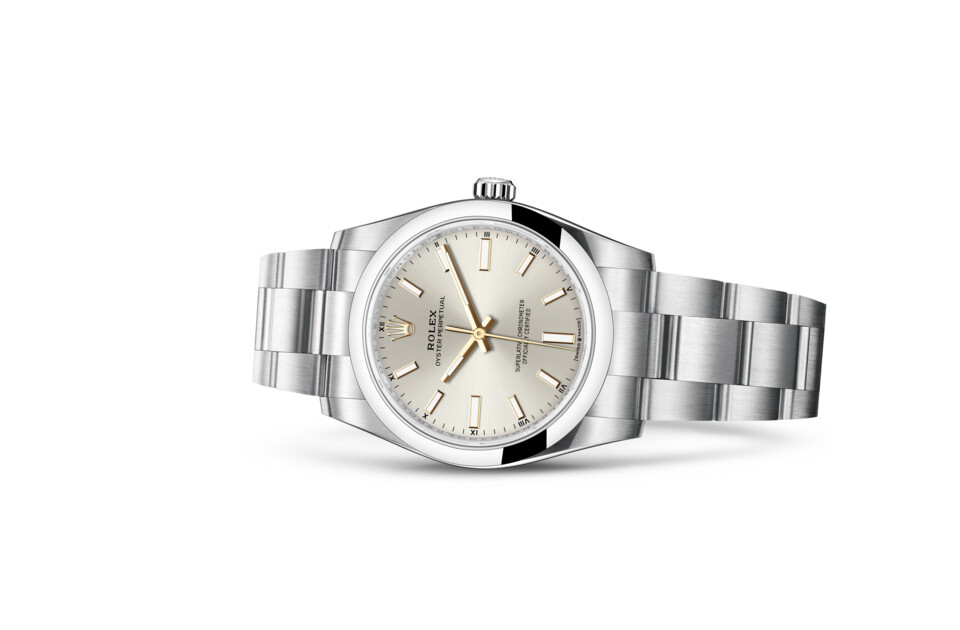 Rolex Oyster Perpetual 34 in Oystersteel M124200-0001 at The Vault - view 2