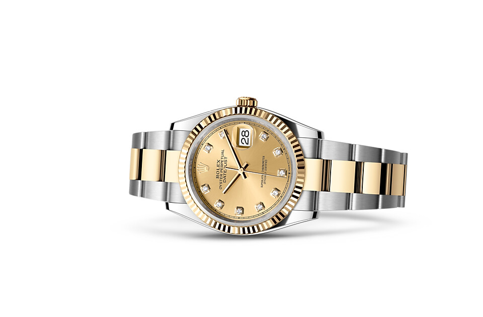Rolex Datejust 36 in Yellow Rolesor - combination of Oystersteel and yellow gold M126233-0018 at Ferret - view 2