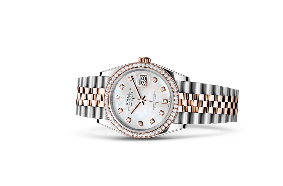 Rolex Datejust 36 in Everose Rolesor - combination of Oystersteel and Everose gold M126281RBR-0009 at Dubail - view 2