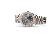 Rolex Datejust 36 in Everose Rolesor - combination of Oystersteel and Everose gold M126281RBR-0011 at DOUX Joaillier - view 2