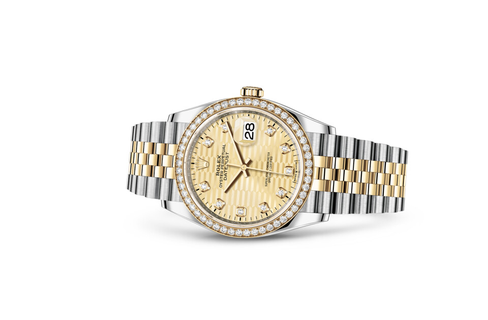 Rolex Datejust 36 in Yellow Rolesor - combination of Oystersteel and yellow gold M126283RBR-0031 at Ferret - view 2