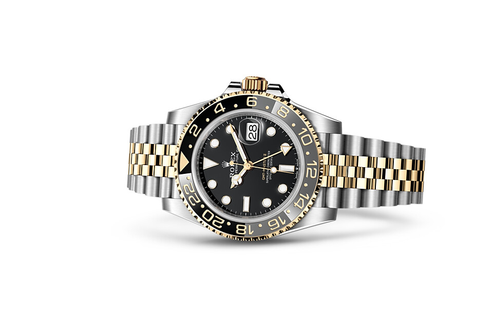 Rolex GMT‑Master II in Yellow Rolesor - combination of Oystersteel and yellow gold M126713GRNR-0001 at The Vault - view 2