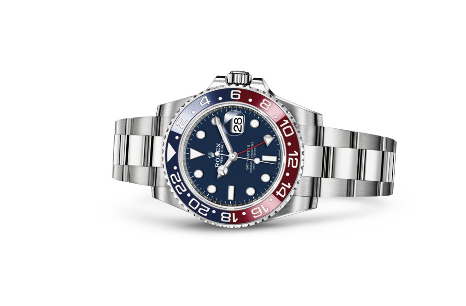 Rolex GMT‑Master II in 18 ct white gold M126719BLRO-0003 at The Vault - view 2
