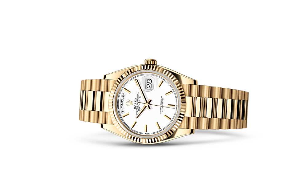 Rolex Day‑Date 36 in 18 ct yellow gold M128238-0081 at DOUX Joaillier - view 2