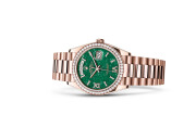 Rolex Day‑Date 36 in 18 ct Everose gold M128345RBR-0068 at Saddik & Mohamed Attar - view 2