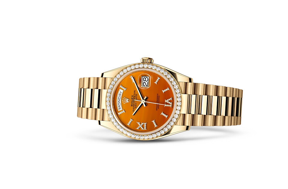 Rolex Day‑Date 36 in 18 ct yellow gold M128348RBR-0049 at Dubail - view 2