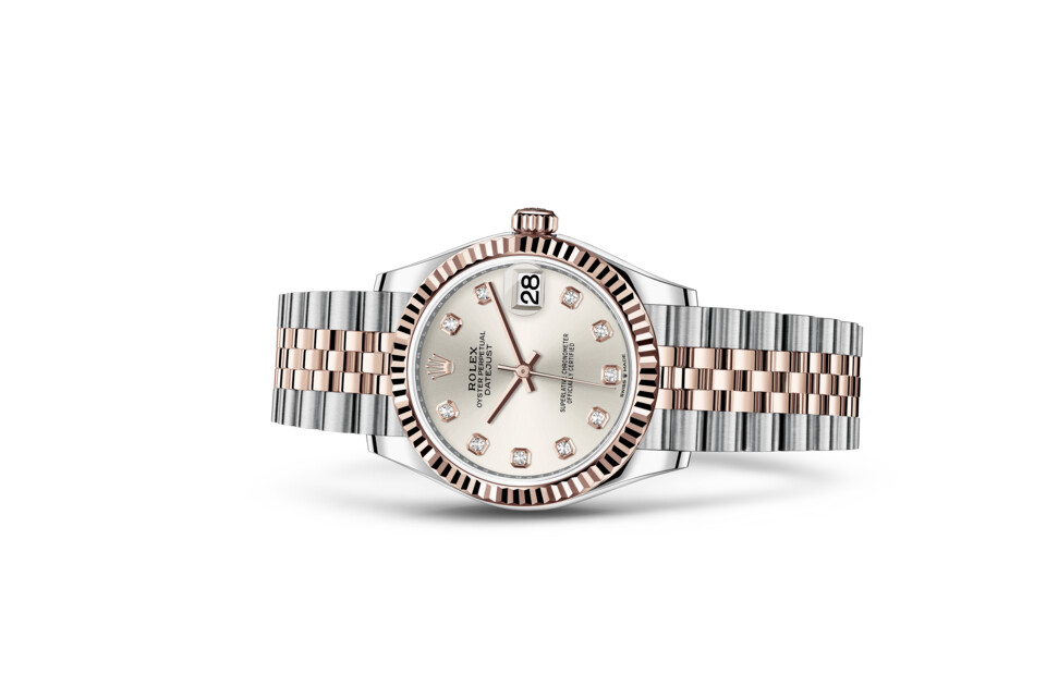 Rolex Datejust 31 in Everose Rolesor - combination of Oystersteel and Everose gold M278271-0016 at Ferret - view 2