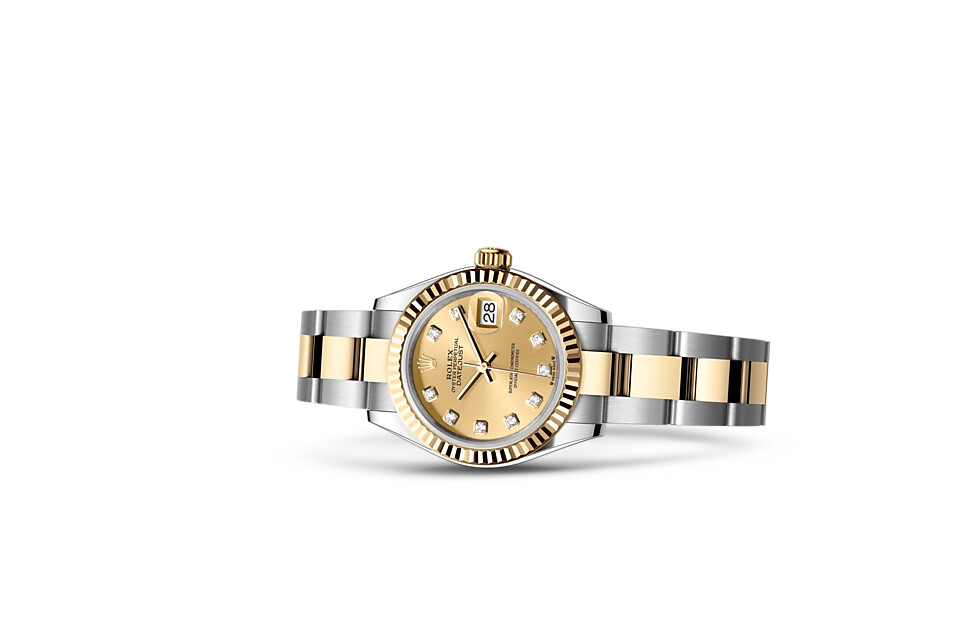 Rolex Lady‑Datejust en Rolesor jaune – combinaison d’acier Oystersteel et d’or jaune M279173-0012 chez Louis Julian - vue 2