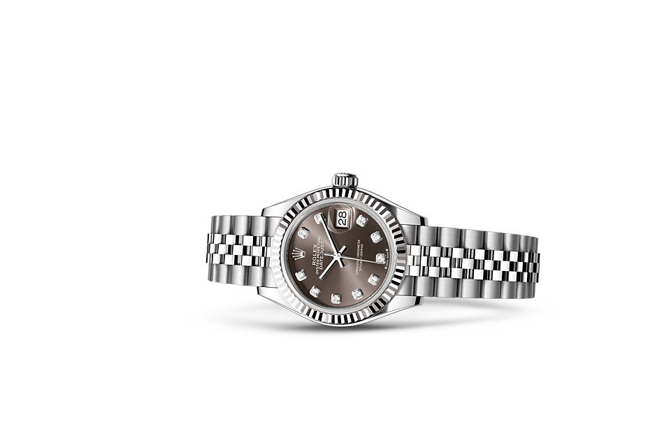 Rolex Lady‑Datejust en Rolesor gris – combinaison d’acier Oystersteel et d’or gris M279174-0015 chez Lombard Joaillier - vue 2