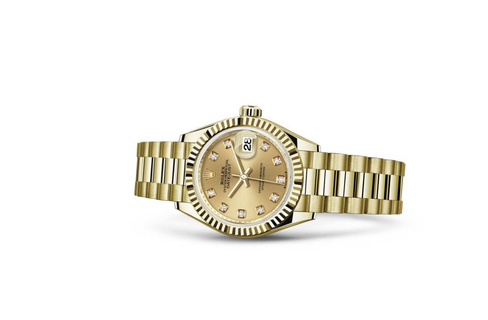 Rolex Lady‑Datejust en or jaune 18 ct M279178-0017 chez Dubail - vue 2