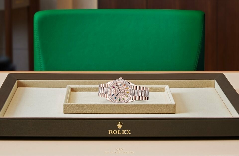 Rolex Day‑Date 36 in 18 ct Everose gold M128345RBR-0043 at Alsirhan United - view 4