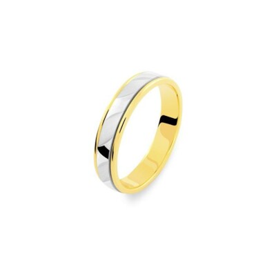 Alliance Rosier en or blanc et or jaune, 4.5mm