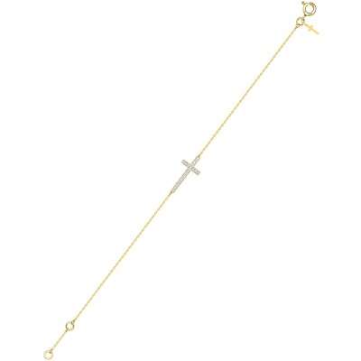 Bracelet en or jaune et diamant 0.04ct