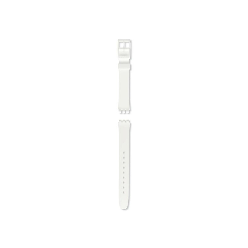 Bracelet de montre en silicone Swatch Hora Blanca