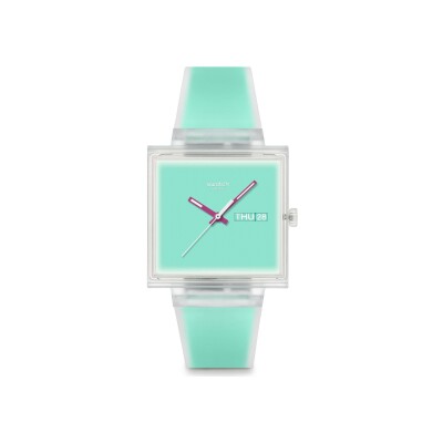 Montre Swatch What If...See Thru Mint? SO38K702