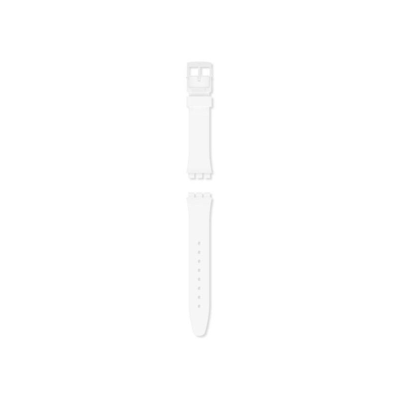 Bracelet de montre en silicone Swatch Just White Soft