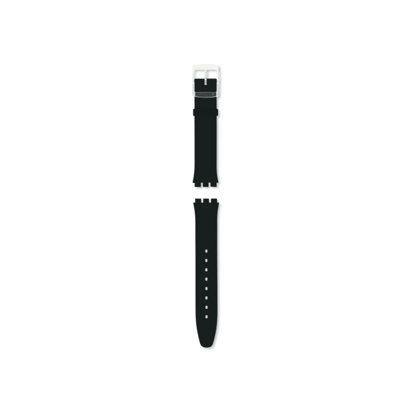 Bracelet de montre en silicone Swatch Black Classiness