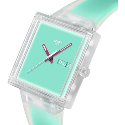 Montre Swatch What If...See Thru Mint? SO38K702