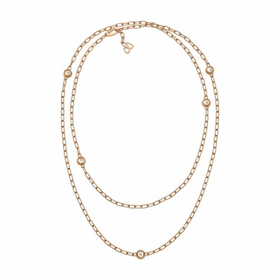 Collier Sautoir Chopard Happy Diamonds Icons en or rose éthique et diamants