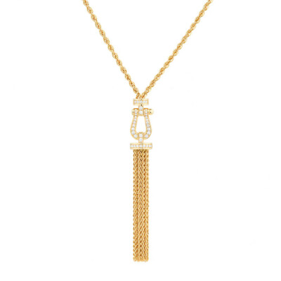 Sautoir FRED Force 10 Pompon Moyen Modèle en or jaune et diamants