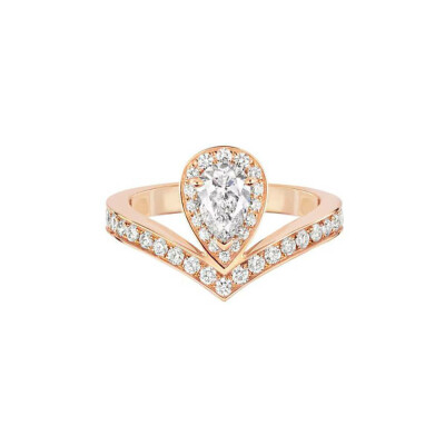 Chaumet Joséphine Aigrette solitaire ring, rose gold and diamonds